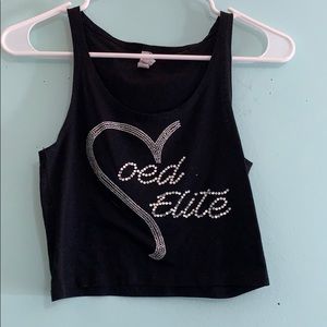 Coed elite cropped tank